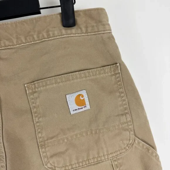 Carhartt B324 DKH Pants Men's 30x30 Work Relaxed Fit Tan Utility Carpenter - Picture 6 of 16